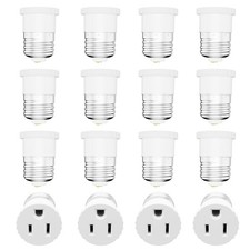 16 Pack, Light Socket Plug Adapter, Convert Light Bulb Socket to Outlet Adapt...