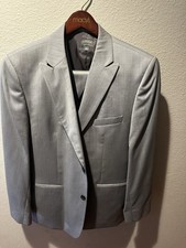 Claiborne Men's 2-Piece Suit Light Grey 42L Pants 34x32