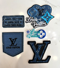 Denim Handcrafted Embroidered Sew-On Logo Patch