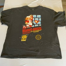 Vintage Super Mario Bros Men's T-Shirt - Black - XXL