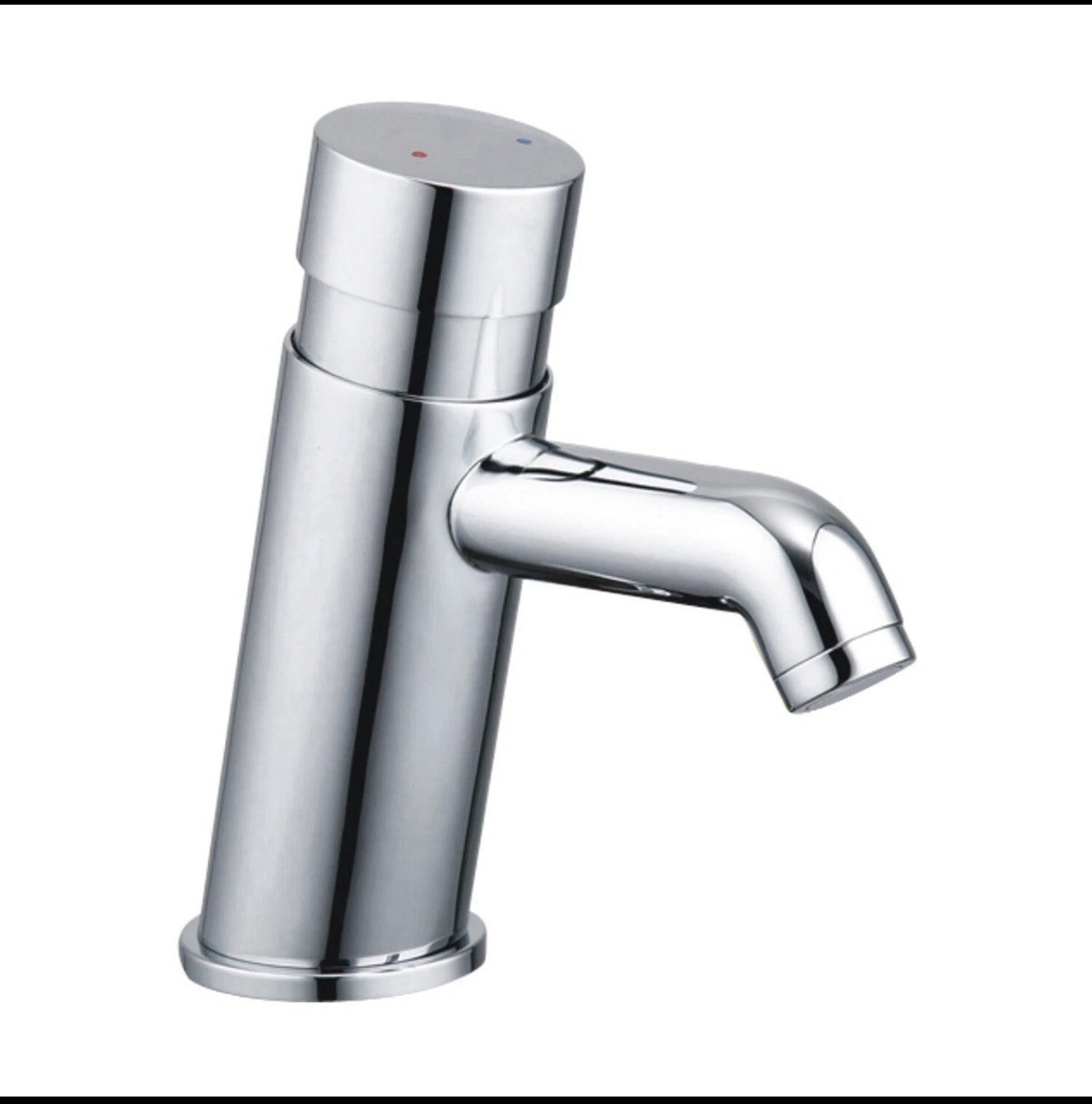RAK Self Closing Non Concussive Basin Mixer Tap - Chrome