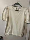 Nwt CeCe Short Sleeve   Sweater  CREAM SZ S
