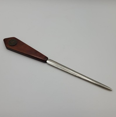 Vintage Wood & Stainless Letter Opener Alcoholics Anonymous Early Eucharist Logo