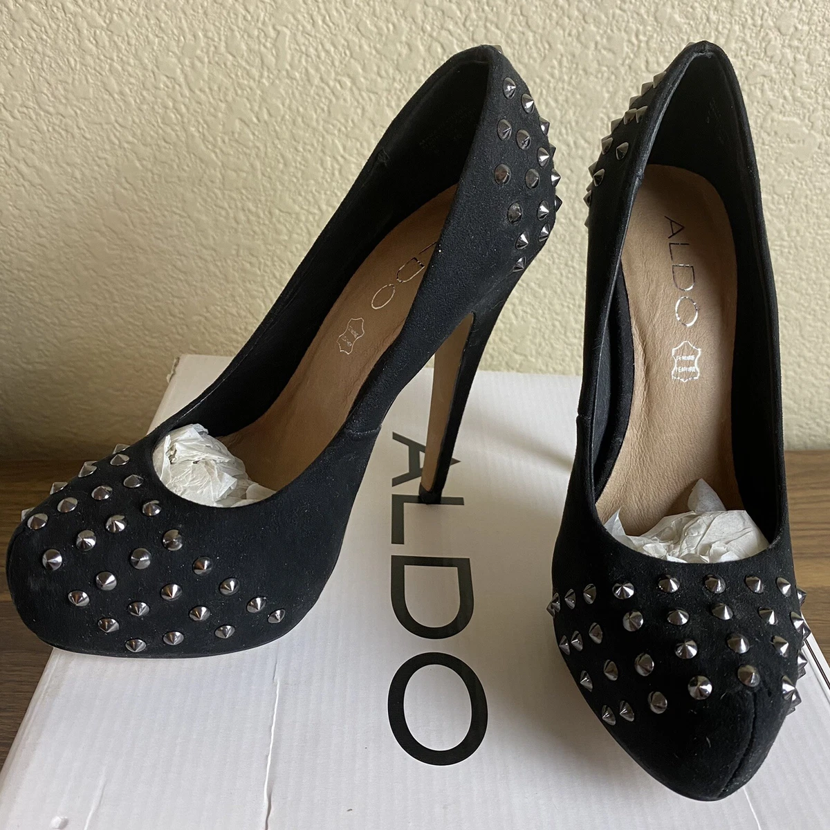 Aldo black platform clearance heels