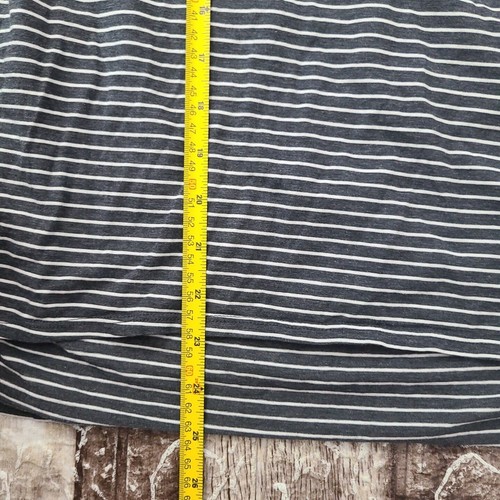 Lululemon sportliches langärmliges dunkelgrau gestreiftes Damenoberteil Größe 6 - Bild 13 von 13