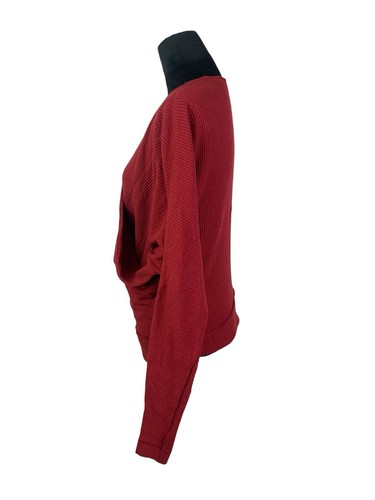 Free People Gr. XS rot Strick Faux Wickel Pullover Oversize Relaxed Dolman Ärmel - Bild 3 von 10