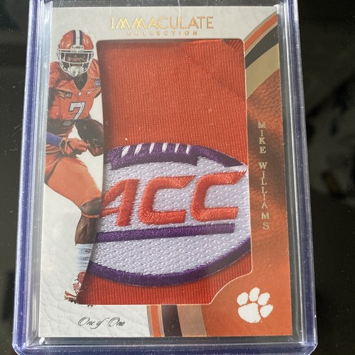 Mike Williams Immaculate 1/1 2017 Clemson Tigers ACC Jersey Logo Patch - Picture 2 of 3