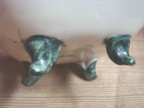 Rare & Lovely NIPPON Square Footed Dish w/ Moriage Trim - Picture 5 of 7