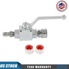 NEW Steel High Pressure Washer Ball Valve Kit 4500 PSI 3/8 Inch Quick Connect