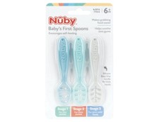 Nuby Baby's First Spoons 1-3 Stages 6mo Self Feeding Utensils 3ct BPA Free