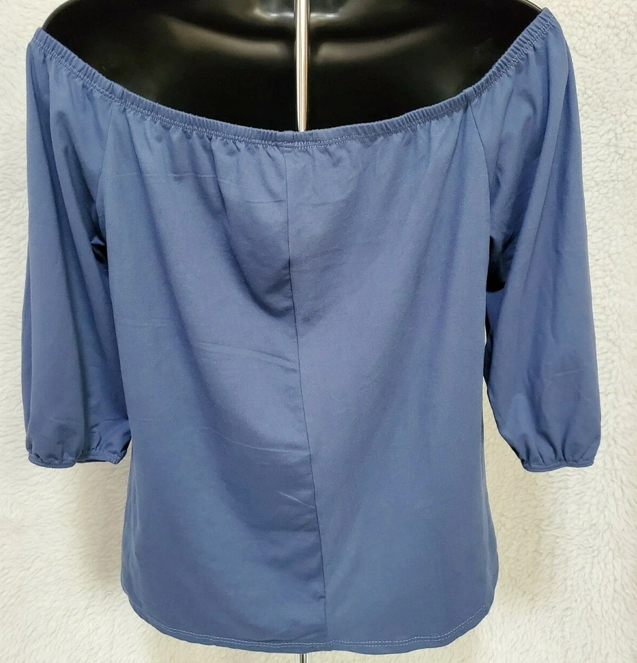 Camisa blusa Hype para mujer talla M azul mediana Foto 4 de 4