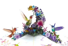 Graceful Hummingbirds, Pop Up Card, 3D Popup Greeting Cards for all occasion