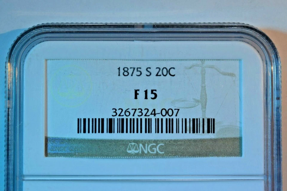 1875-S TWENTY CENT PIECE NGC CERTIFIED FINE--15 SUPERIOR KEY DATE COIN!!  #43 - Image 2 of 4