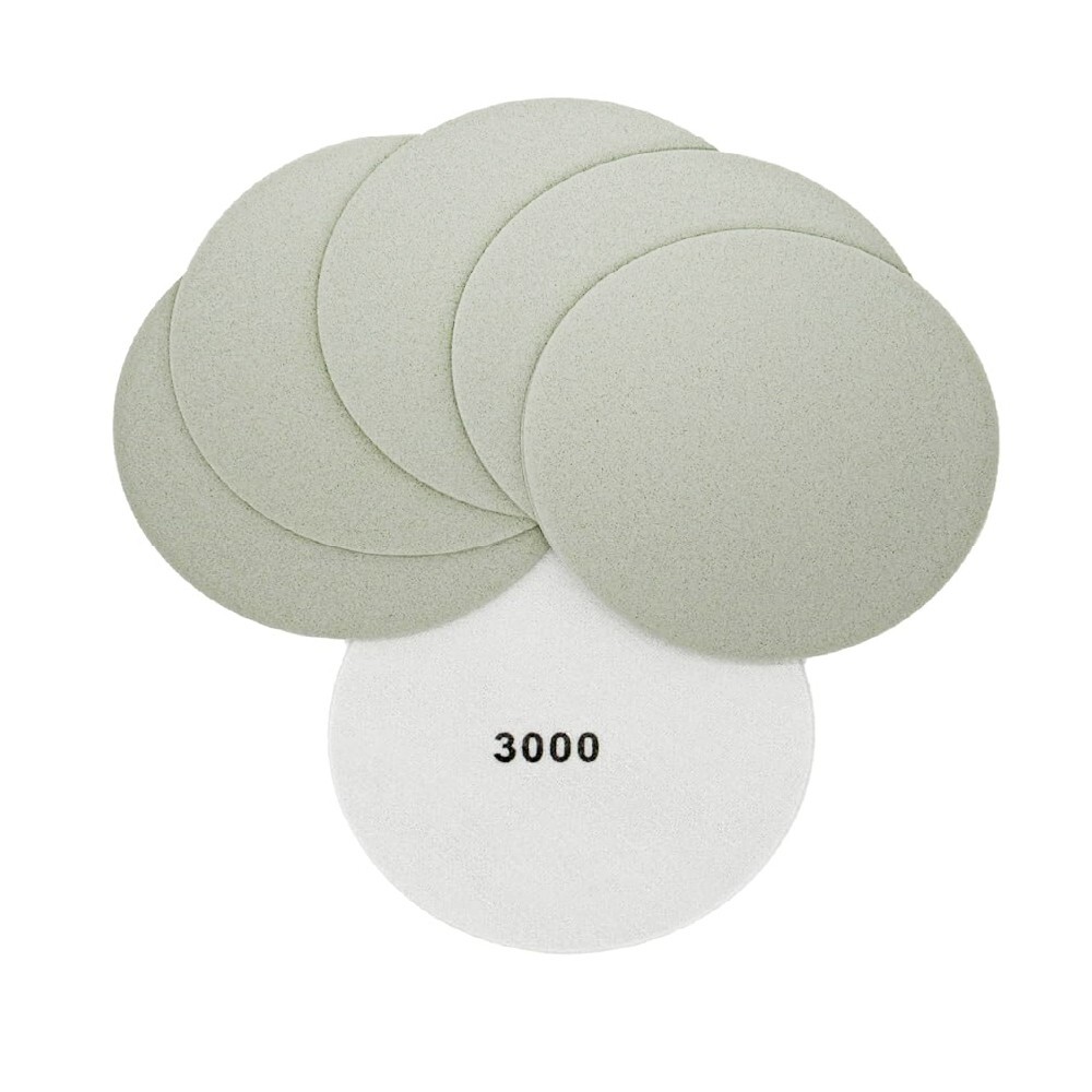 6-inch Hook & Loop Abrasive Foam Polish Discs - GRIT 3000 - Pack of 15 Discs
