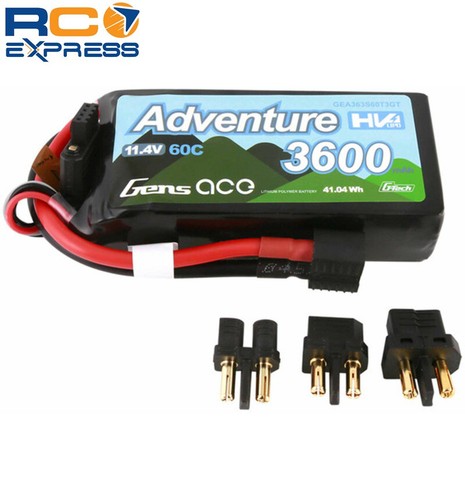 Gens Ace 11.4V 3600mAh 3S 60C G-Tech Smart LiPo: Universal GEA363S60T3GT - 第 1/1 張圖片