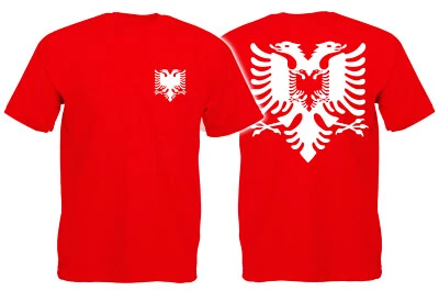 T-Shirt Albanien Albania Shqipëria Albanien Kosovo Wappen, Flagge, Alpha shirt x - Bild 1 von 2