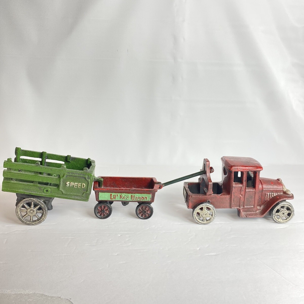 Vintage cast iron truck with trailer | eBay