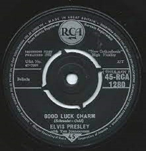 ELVIS 1962 UK Issue 45 'Good luck charm' RCA 1280