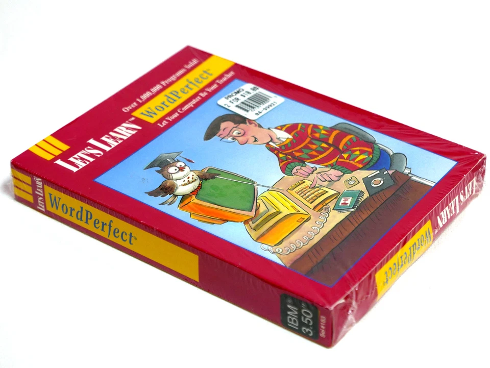 Vintage Broderbund Let's Learn Word Perfect DOS 3.50" Floppy Disc SEALED NOS - Image 4 of 4