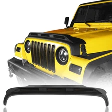 Fit Jeep Wrangler TJ 97-06 Hood Protector Stone Bug Deflector Guard+Amber Lights