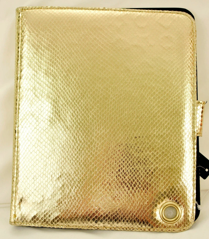 BRAND NEW! textured shiny gold APT. 9 tablet cover MSRP $40 converts to stand - Image 2 of 4