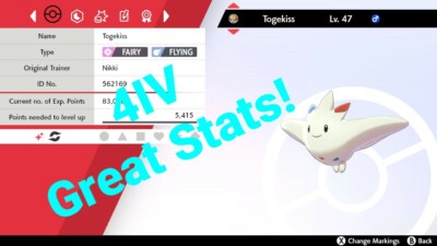 Pokemon Sword and Shield Shiny Togekiss [NOT hacked!]