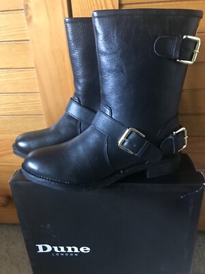 Dune London Dune Biker Boots Dune London Riff Black Leather Biker