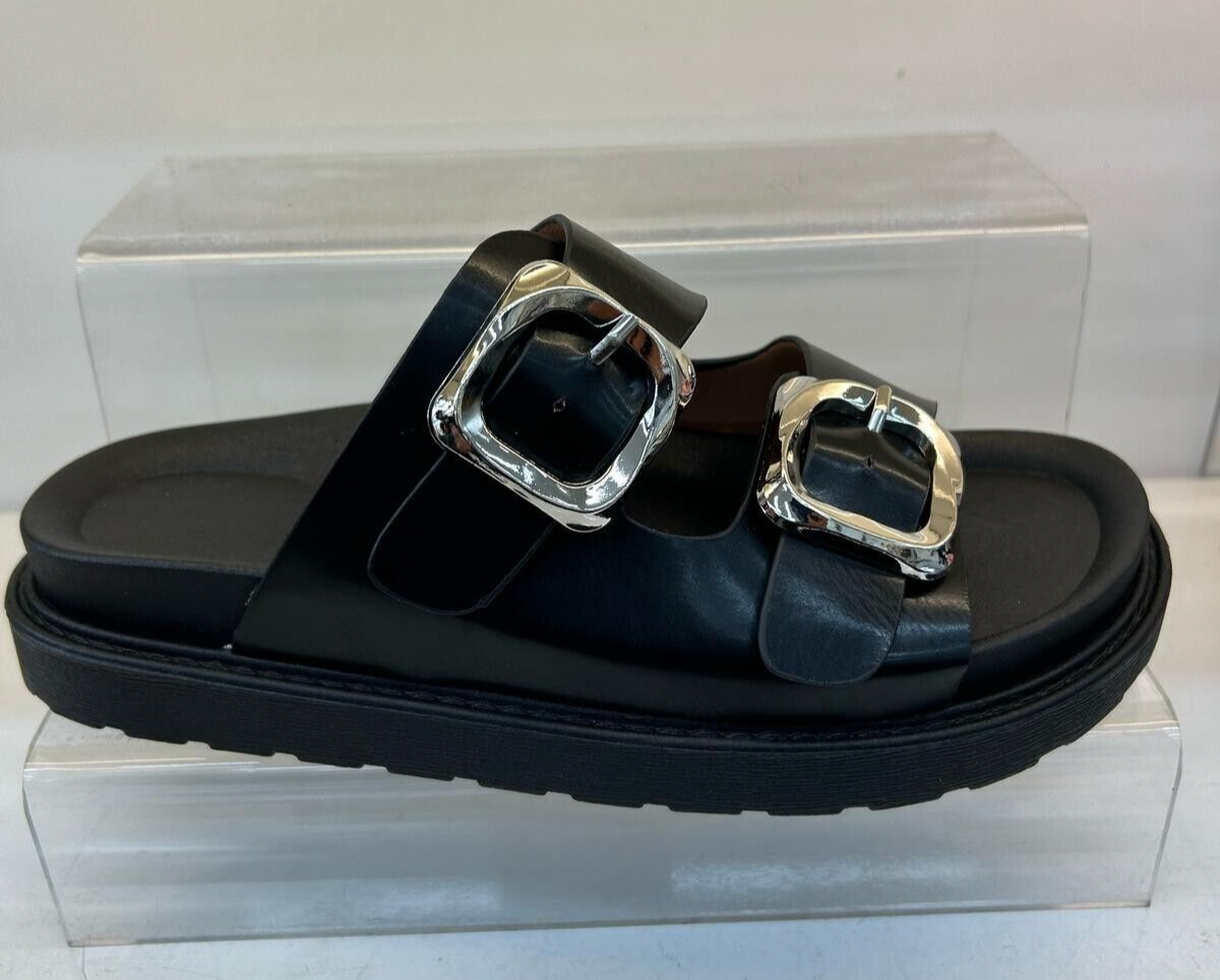 PANTOFOLA D’ORO Ciabatta sandalo donna estate suola spessa fibbia cintura outdoor punta piatta retrò spiaggia