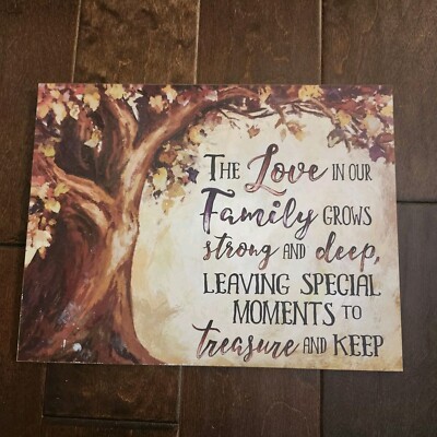Love Family Grows Strong And Deep Leaving Special Moments Wooden Sign Wall Art