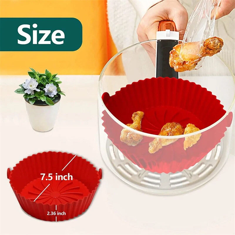 Air Fryer Silicone Pot Mat Oven Pan Reusable Tray Kitchen Baking Accessories