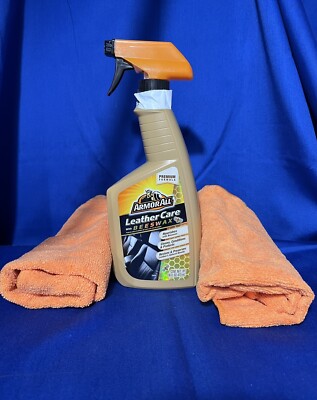 Armor All Leather Care with Beeswax 16 fl. Oz Trigger Spray & 2 Microfiber Towel