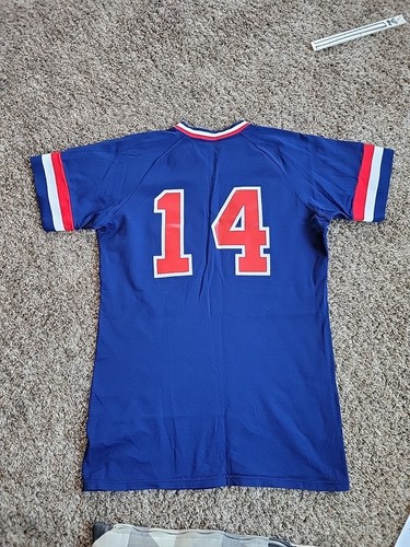 1977-78 Calgary Cardinals Game Worn Pioneer League Sand Knit Baseball Jersey L - Picture 7 of 10