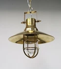 Vintage Style Solid Brass Nautical Industrial Cage Pendant Light