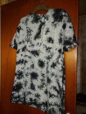 womans simple black /white t shirt dress Brave Soul size S .short sleeves