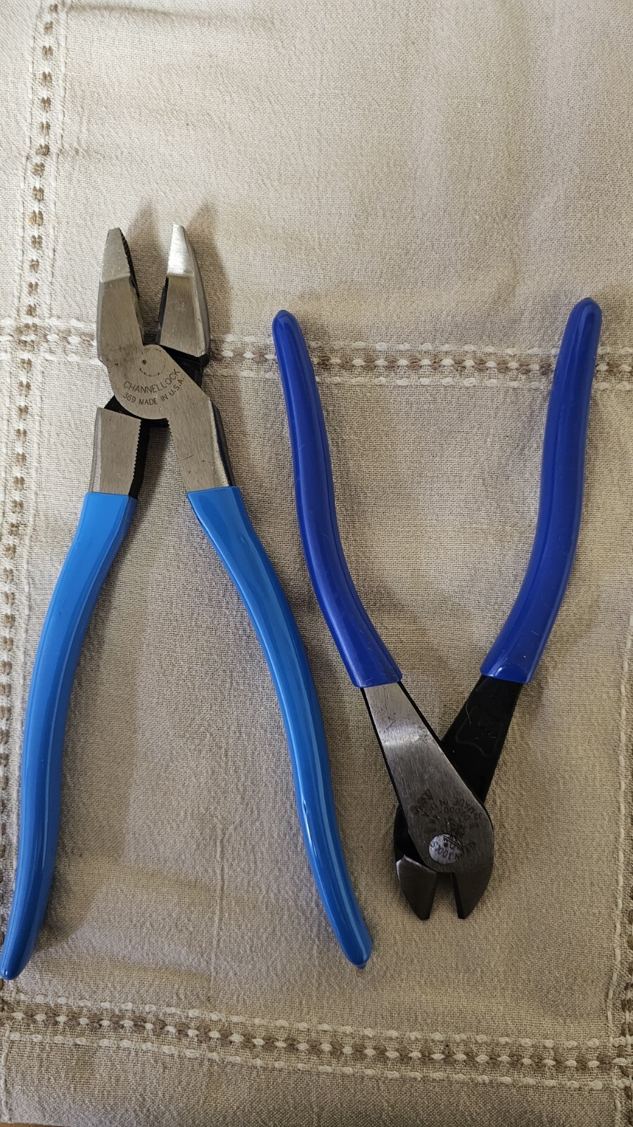 Channel lock Linesman Pliers 9.5 Inch 369 Klein Side Cutters D200048