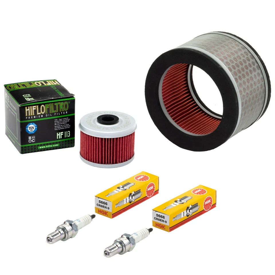 NO-NAME Set für Honda VT 125 C Shadow PC 1999-2008 Wartung Luftfilter Ölfilter Zündkerze