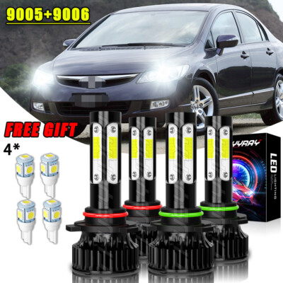 For Trailblazer 2002-2005 Combo 9005 9006 LED Headlights Bulbs High&Low Beam