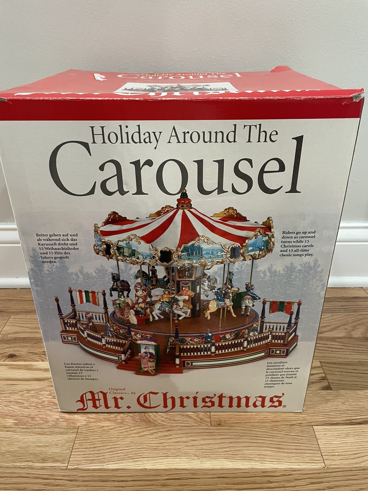 2002 Holiday Around Carousel Mr. Christmas W/Box #19952 Merry Go Round
