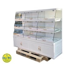 New 80" Glass Shelf Floor Model Dry Bakery Show Case Pastry Display Case Shelf