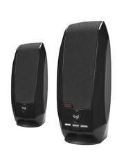 USB Powered Black Speakers Compact Crystal Clear Sound 2 Watts RMS Volume Con...
