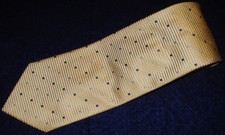 ZADI ANDREW'S LIGHT BEIGE/BLUE DOTS TIE - TIES - NECK TIES - DESIGNER TIES.