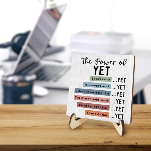 Inspirational Therapy Office Decor Rustic Wooden Desk Decor Boho Growth Minds... - Picture 7 of 7