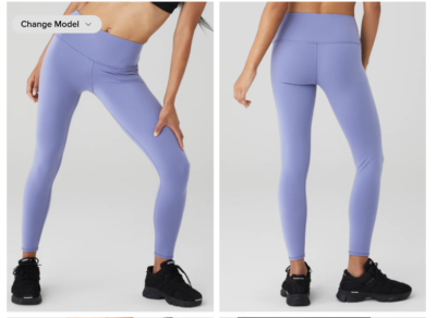 Alo 7/8 HIgh Waist Airbrush Legging Infinity Blue Size Large NWT MSRP $98