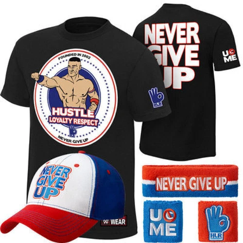 Hat T-shirt Wristbands for John Cena Costume gift jogger mens children boys ·· - Picture 11 of 28