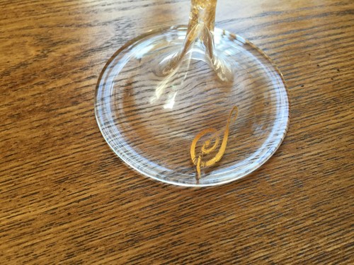 Six Salviati Venetian Blown glass Gold Wine Goblets - Picture 2 of 6
