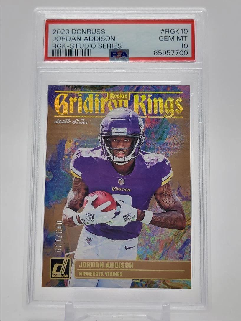 Jordan Addison Panini Donruss Rookie Gridiron Kings #RGK10 Studio Series