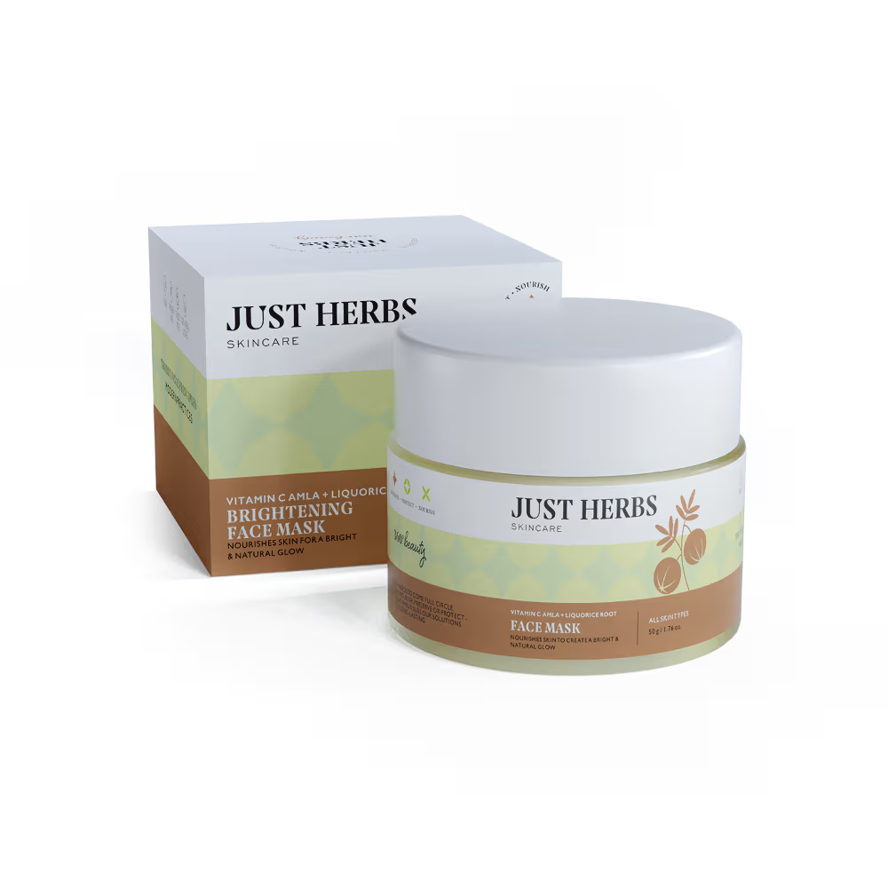 Just Herbs Vitamin C Amla + Liquorice Root Face Mask (50g) free