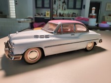1953 Buick Coupe two tone white and pink, 11  Tin Friction Powered Car, No Box