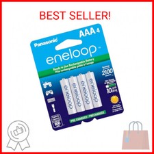 Eneloop Panasonic BK-4MCCA4BA AAA 2100 Cycle Ni-MH Pre-Charged Rechargeable Batt