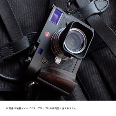 SHOTEN M10-GP camera wood grip for Leica M10 series (Ebony, Dark